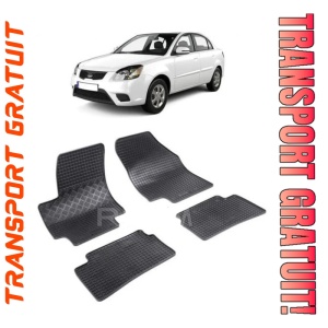 Kia Rio II, Hatchback, fabricat din 2005 - 2011, set covorase auto dedicate, din cauciuc 100% Premium