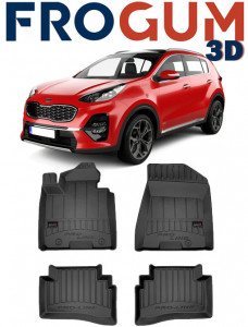 Kia Sportage IV, Suv, Din 01.2016 - Prezent , Set Covorase Auto Tip Tavita Premium 3D, din cauciuc accesorii pentru autoturismul tau - masina v175442