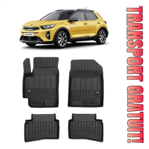 Kia Stonic, Suv, Din 10.2017 - Prezent , Set Covorase Auto Tip Tavita Premium 3D, din cauciuc