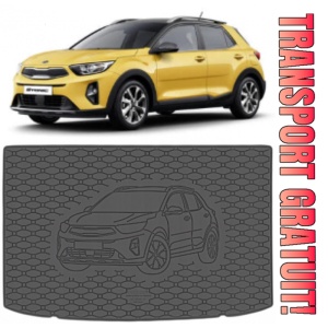 Kia Stonic Tavita pentru portbagaj din cauciuc, compatibila Kia Stonic MHEV fabricatie 10.2020 - prezent, caroserie suv, portbagaj superior, podea variabila in pozitie superioara