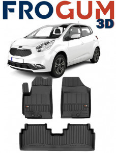 Kia Venga, Hatchback, Din 2009 - 2019 , Set Covorase Auto Tip Tavita Premium 3D, din cauciuc accesorii pentru autoturismul tau - masina v170137