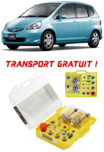Kit trusa Set becuri H4 compatibila cu Honda Jazz/Fit din 2001 - 2014 , bec far, semnalizare , pozitie, iluminare numar, frana, plafoniera, stop frana