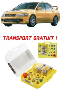Kit trusa Set becuri H4 compatibila cu Mitsubishi Lancer VII din 2000 - 2007 , bec far, semnalizare , pozitie, iluminare numar, frana, plafoniera, stop frana