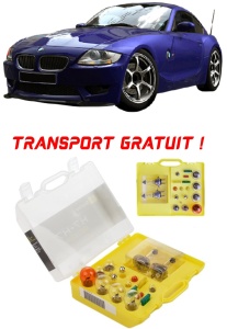 Kit trusa Set becuri H7 compatibila cu Bmw E86 din 2002 - 2008 , bec far, semnalizare , pozitie, iluminare numar, frana, plafoniera, stop frana