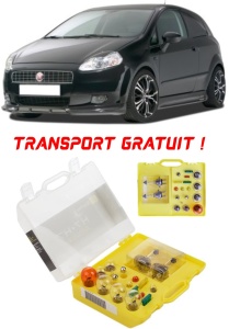 Kit trusa Set becuri H7 compatibila cu Fiat Punto III din 2005 - 2018 , bec far, semnalizare , pozitie, iluminare numar, frana, plafoniera, stop frana