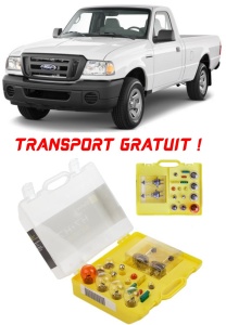 Kit trusa Set becuri H7 compatibila cu Ford Ranger III din 2011 - 2019 , bec far, semnalizare , pozitie, iluminare numar, frana, plafoniera, stop frana