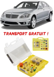 Kit trusa Set becuri H7 compatibila cu Mercedes-Benz W221 din 2005 - 2013 , bec far, semnalizare , pozitie, iluminare numar, frana, plafoniera, stop frana