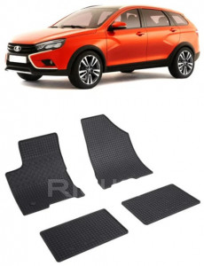 Lada Vesta, Combi, fabricat din 2015 - Prezent, set covorase auto dedicate, din cauciuc 100% Premium accesorii pentru autoturismul tau - masina v156982