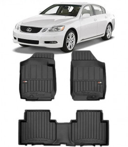 Lexus Gs Din 2007 - 2012, Sedan , Set Covorase Auto Tip Tavita Premium 3D, din cauciuc accesorii pentru autoturismul tau - masina v162496