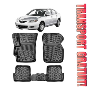 Mazda 3 I 2003-2009 Set 4 covorase auto din cauciuc tip tavita premium line 3D