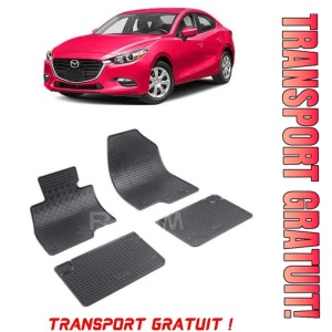 Mazda 3 II, Sedan, fabricat din 05.2009 - 2013, set covorase auto dedicate, din cauciuc 100% Premium - Transport Gratuit