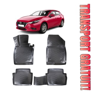 Mazda 3 III 2013-2018 Set 4 covorase auto din cauciuc tip tavita premium line 3D