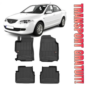 Mazda 6 I, Sedan, Din 02.2002 - 2008 , Set Covorase Auto Tip Tavita Premium 3D, din cauciuc