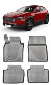 Mazda CX-30, Suv, Din 08.2019 - Prezent , Set Covorase Auto Tip Tavita Premium 3D, din cauciuc accesorii pentru autoturismul tau - masina v173456
