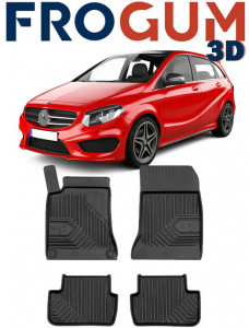 Mercedes B-Class W246 Din 10.2011 - 12.2018, Van , Set Covorase Auto Tip Tavita Premium 3D, din cauciuc accesorii pentru autoturismul tau - masina v167478