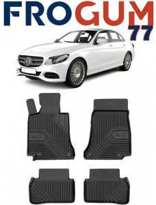 Mercedes C-Class W205 Din 10.2014 - 02.2021, Combi , Set Covorase Auto Tip Tavita Premium 3D, din cauciuc accesorii pentru autoturismul tau - masina v164559