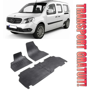 Mercedes Citan, Van, fabricat din 10.2012 - Prezent, 5 Locuri, set covorase auto dedicate, din cauciuc 100% Premium