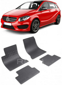 Mercedes Clasa B W246, Hatchback, fabricat din 10.2011 - 12.2018, set covorase auto dedicate, din cauciuc 100% Premium accesorii pentru autoturismul tau - masina v154756