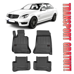 Mercedes Clasa C W204, Combi, Din 12.2007 - 09.2014 , Set Covorase Auto Tip Tavita Premium 3D, din cauciuc