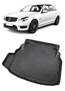 Mercedes clasa C W204 Sedan din 04.2007 - 02.2014, Tavita Pentru Portbagaj Lux Premium Dedicata, Bancheta Nerabatabila *2 accesorii pentru autoturismul tau - masina v194851