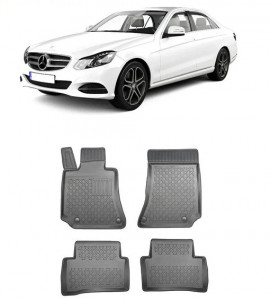 Mercedes Clasa E W212, Sedan, Din 03.2009 - 03.2016 , Set Covorase Auto Tip Tavita Premium 3D, din cauciuc accesorii pentru autoturismul tau - masina v172945