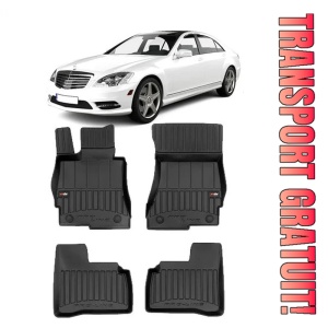 Mercedes Clasa S W221, Sedan, Din 07.2005 - 06.2013 , Set Covorase Auto Tip Tavita Premium 3D, din cauciuc