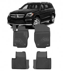 Mercedes Gl I X164 Din 02.2006 - 10.2012, Suv , Set Covorase Auto Tip Tavita Premium 3D, din cauciuc accesorii pentru autoturismul tau - masina v168737