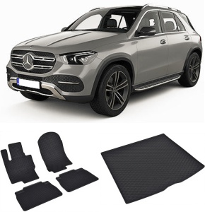 Mercedes GLE Set Covorase + tavita portbagaj auto Mercedes GLE II W167 fabricatie 11.2018 - prezent, caroserie suv, 5 locuri - Img 2