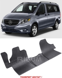 Mercedes Vito set covorase auto dedicate, din cauciuc dedicate Mercedes Vito W639 fabricatie 08.2003 - 09.2014, caroserie van, 2-3 locuri - Transport Gratuit accesorii pentru autoturismul tau - masina v38780