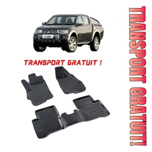 Mitsubishi L200 2005-2014 Set 4 covorase auto din cauciuc tip tavita premium line 3D - Transport Gratuit!