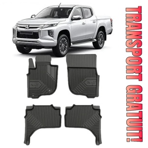 Mitsubishi L200 Facelift Din 2019 - Prezent, Pick-Up, Facelift , Set Covorase Auto Tip Tavita Premium 3D, din cauciuc - Img 1