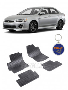 Mitsubishi Lancer Ix, Hatchback, fabricat din 10.2008 - 08.2017, set covorase auto dedicate, din cauciuc 100% Premium accesorii pentru autoturismul tau - masina v158265