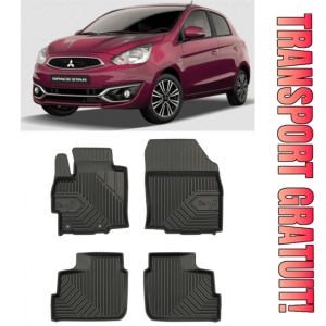 Mitsubishi Space Star Din 03.2013 - 2017, Hatchback , Set Covorase Auto Tip Tavita Premium 3D, din cauciuc