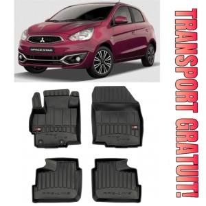 Mitsubishi Space Star, Hatchback, Din 03.2013 - 2017 , Set Covorase Auto Tip Tavita Premium 3D, din cauciuc