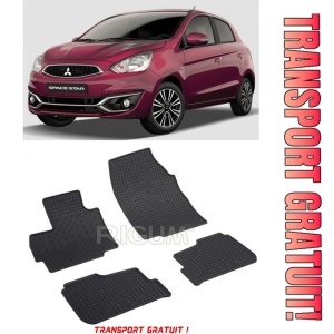 Mitsubishi Space Star, Hatchback, fabricat din 12.2019 - Prezent, set covorase auto dedicate, din cauciuc 100% Premium - Transport Gratuit