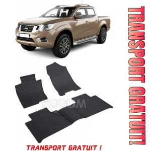 Nissan Navara, Pick-Up, fabricat din 01.2016 - Prezent, set covorase auto dedicate, din cauciuc 100% Premium - Transport Gratuit