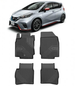Nissan Note E11 Din 2006 - 09.2013, Hatchback , Set Covorase Auto Tip Tavita Premium 3D, din cauciuc accesorii pentru autoturismul tau - masina v168351