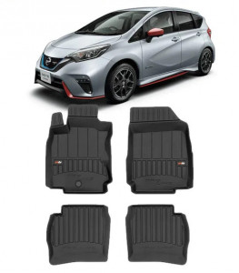 Nissan Note E11, Hatchback, Din 2006 - 09.2013 , Set Covorase Auto Tip Tavita Premium 3D, din cauciuc accesorii pentru autoturismul tau - masina v171350
