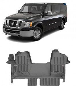Nissan Nv400, Van, Din 01.2010 - 02.2019 , Set Covorase Auto Tip Tavita Premium 3D, din cauciuc accesorii pentru autoturismul tau - masina v173827