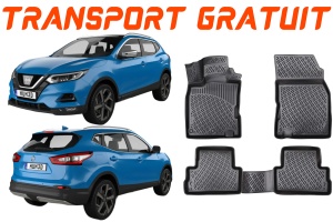 Nissan Qashqai II (J11) 2013-2021 Set 4 covorase auto din cauciuc tip tavita premium line 3D - Transport Gratuit! accesorii pentru autoturismul tau - masina v48645