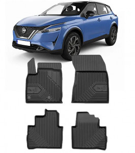 Nissan Qashqai III Din 2021 - Prezent, Suv , Set Covorase Auto Tip Tavita Premium 3D, din cauciuc accesorii pentru autoturismul tau - masina v166097