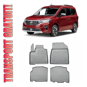 Nissan Townstar Combi Din 01.2022 - Prezent, Van , Set Covorase Auto Tip Tavita Premium 3D, din cauciuc