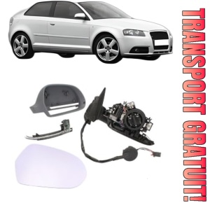 Oglinda Dreapta AUDI A3 (8P1) din 2003 - 2012, Auto, Reglaj electric, Completa