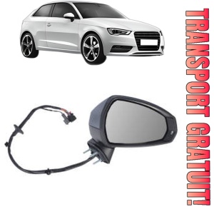 Oglinda Dreapta AUDI A3 (8V1, 8VK) din 2012 - 2020, Auto, Reglaj electric, Completa