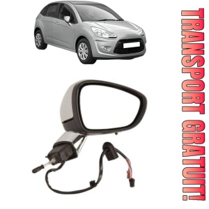 Oglinda Dreapta CITROEN C3 II (SC_) din 2009 - 2016, Auto, Reglaj electric, Completa
