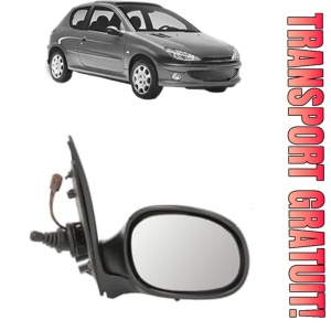 Oglinda Dreapta PEUGEOT 206 Hatchback (2A/C) din 1998 - 2012, Auto, Reglaj mecanic, Completa