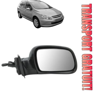 Oglinda Dreapta PEUGEOT 307 SW Estate Van (3E_, 3H_) din 2003 - 2009, Auto, Reglaj mecanic, Completa