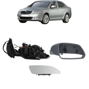 Oglinda Dreapta SKODA OCTAVIA II (1Z3) din 2004 - 2013, Auto, Reglaj electric, Completa - Img 2