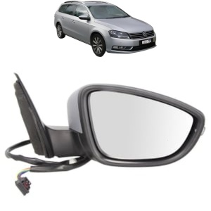 Oglinda Dreapta Volkswagen PASSAT B7 Estate Van (365) din 2011 - 2014, Auto, Reglaj electric, Completa - Img 2