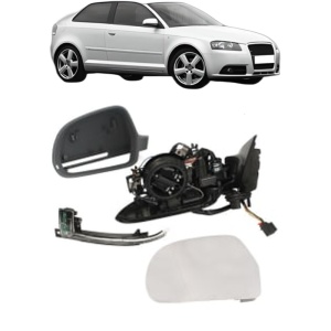 Oglinda Stanga AUDI A3 (8P1) din 2003 - 2012, Auto, Reglaj electric, Completa - Img 2